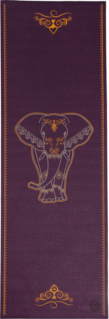 Bodhi Leela Elephant 4.5mm Yogamatte - lila mit Elefant
