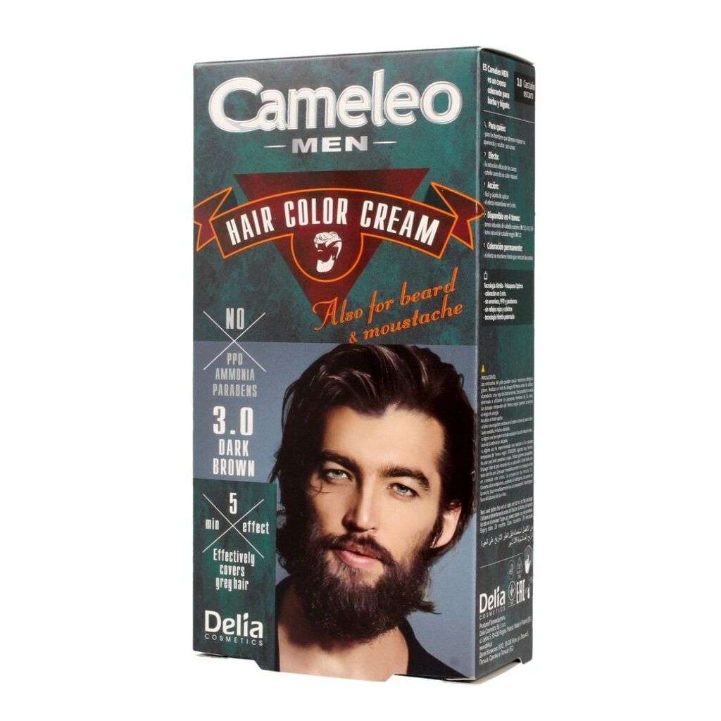 Delia Cosmetics Cameleo Men Frbecreme fr Haare, Bart und Schnurrbart Nr. 3.0 dunkelbraun