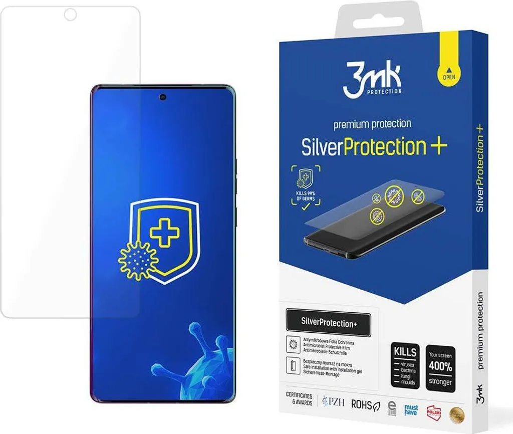 Pellicola Vivo X100 3Mk Silver Protection+: Protezione Antimicrobica Vera