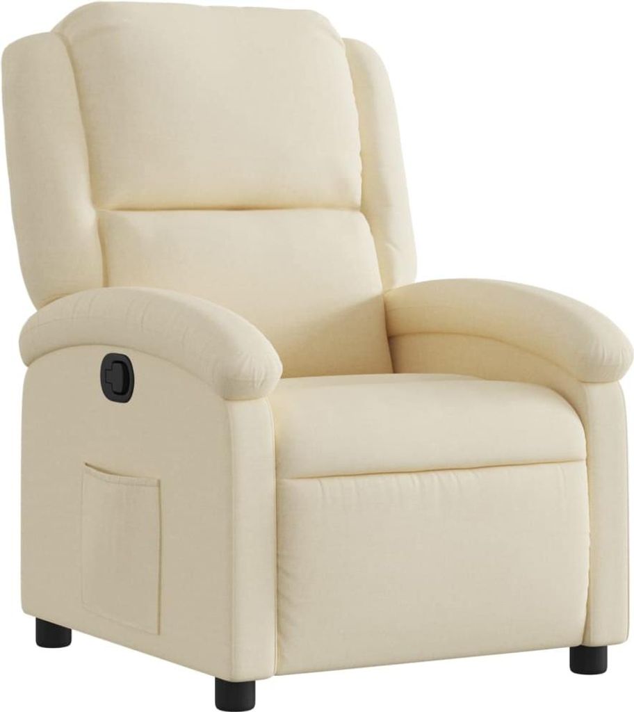 Relaxsessel, cremefarbener Stoff