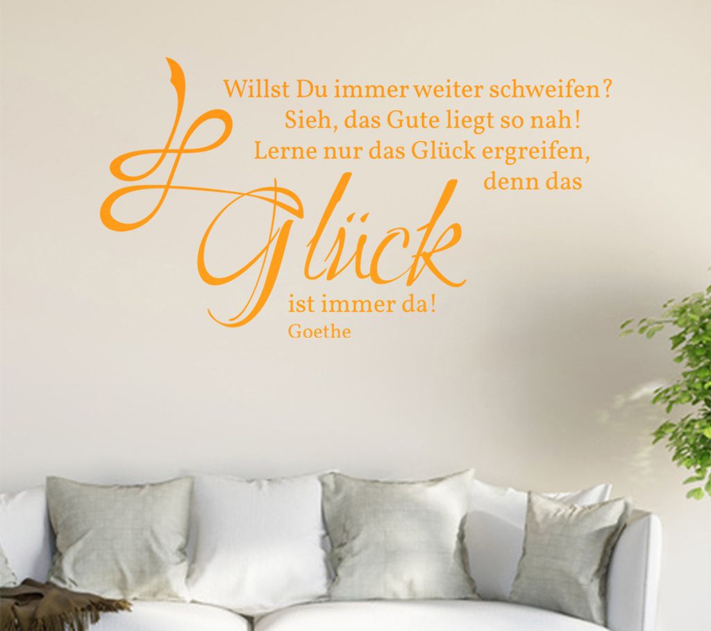 Willst Du immer weiter schweifen ... Wandtattoo in 6 Größen - Wandaufkleber Wall Sticker - Dekoration, Küche, Wohnzimmer, Schlafzimmer, Badezimmer