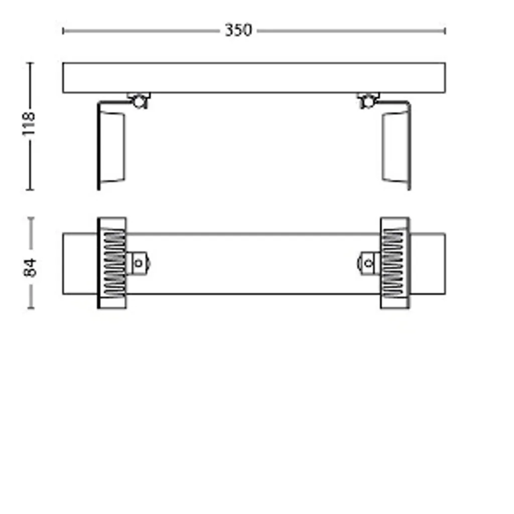 Spot LED orientable double Philips Metrys en aluminium, éclairage durable - 3