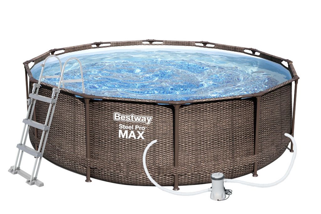 Bestway Steel Pro Max Rattan Ø 366x100 Cm Stahl Runder Produktbild 32