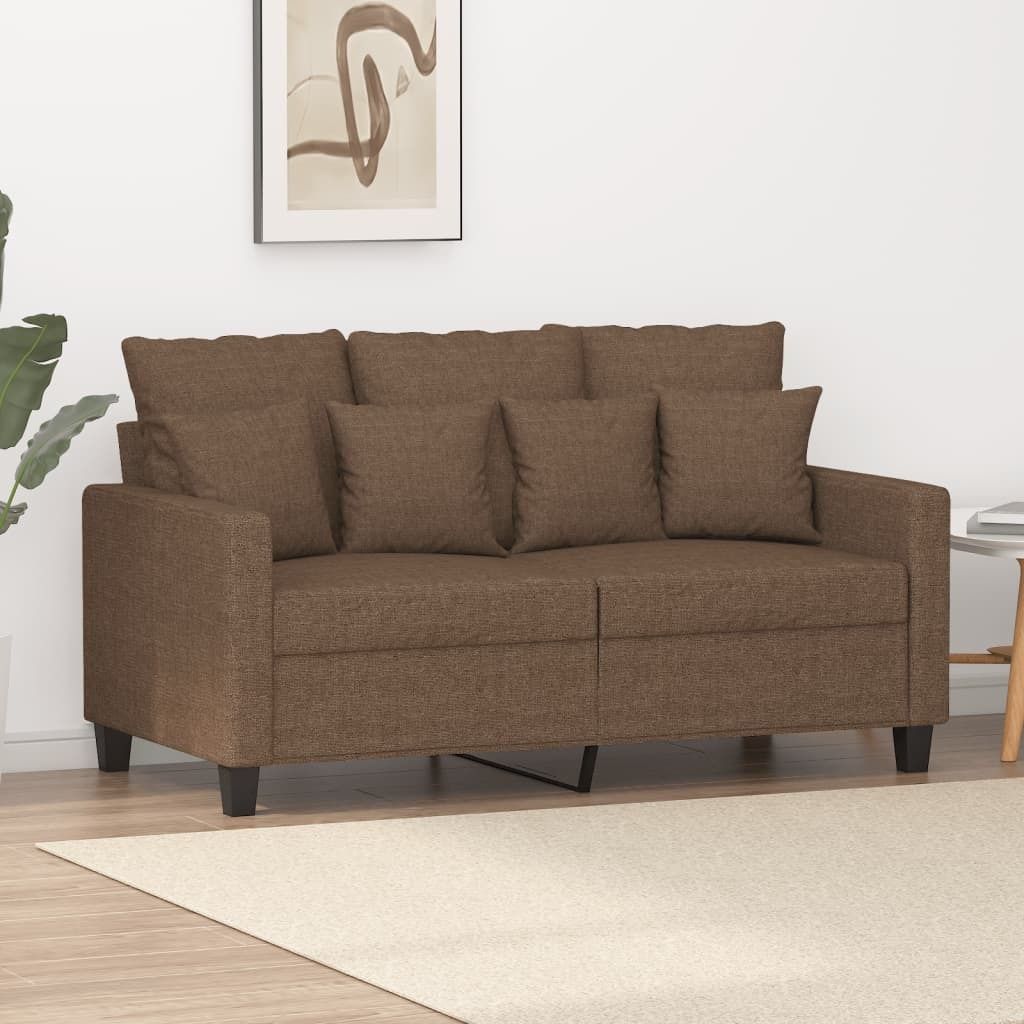 Cloris Designermöbel 2-Sitzer-Sofa Braun 120 cm Stoff 2024 Neu