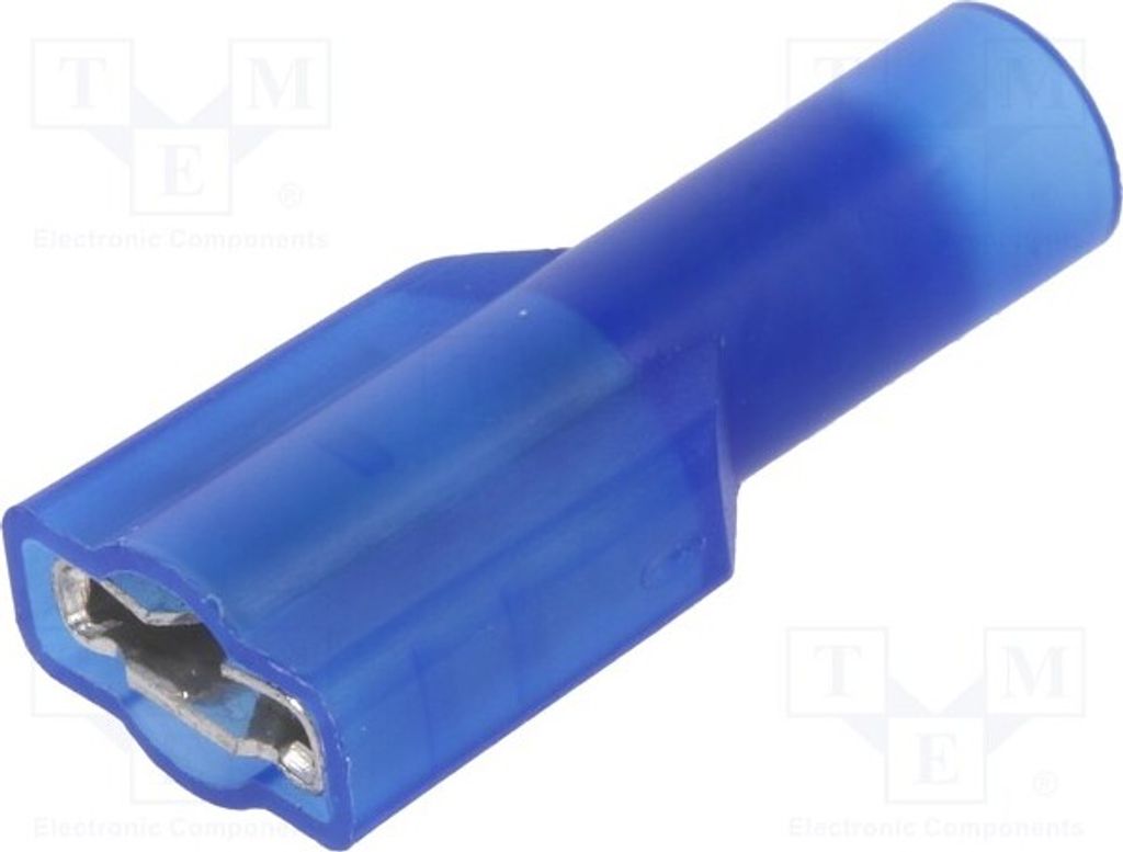 1x Verbinder: flach Klemmverbindung weiblich 0,8mm 6,4mm blau 8294 Isolierte Konnekt