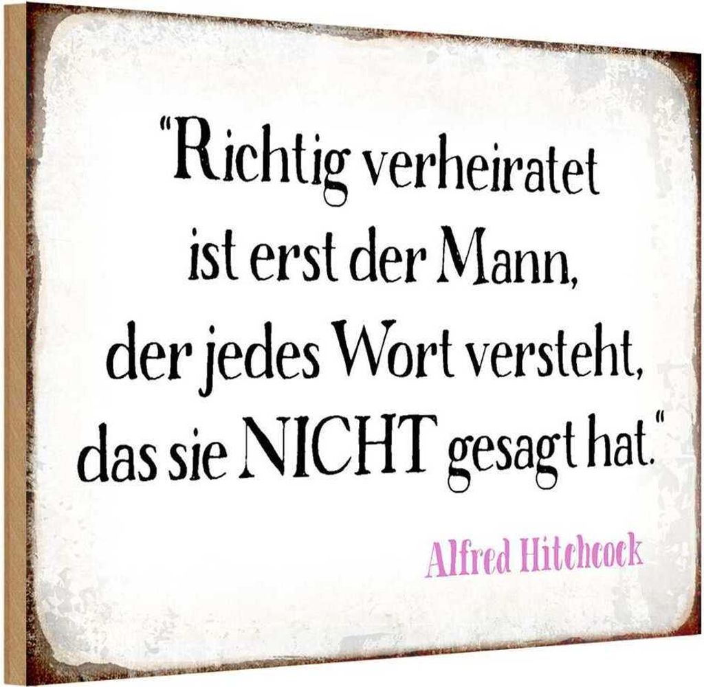 vianmo Holzschild 12x18 cm richtig verheiratet ist der Mann Spruch Zitat