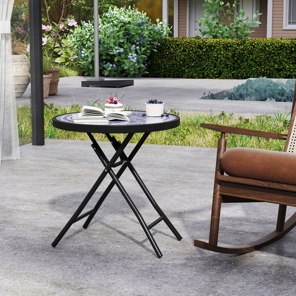 COSTWAY Beistelltisch klappbar, Gartentisch Klapptisch
