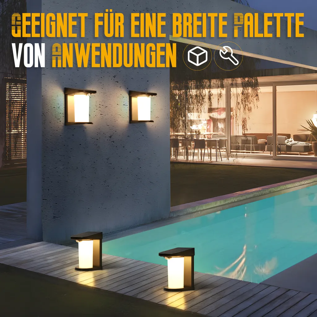 Solution Éclairage Extérieur sans Électricité : Pack 2 Lampes Solaires