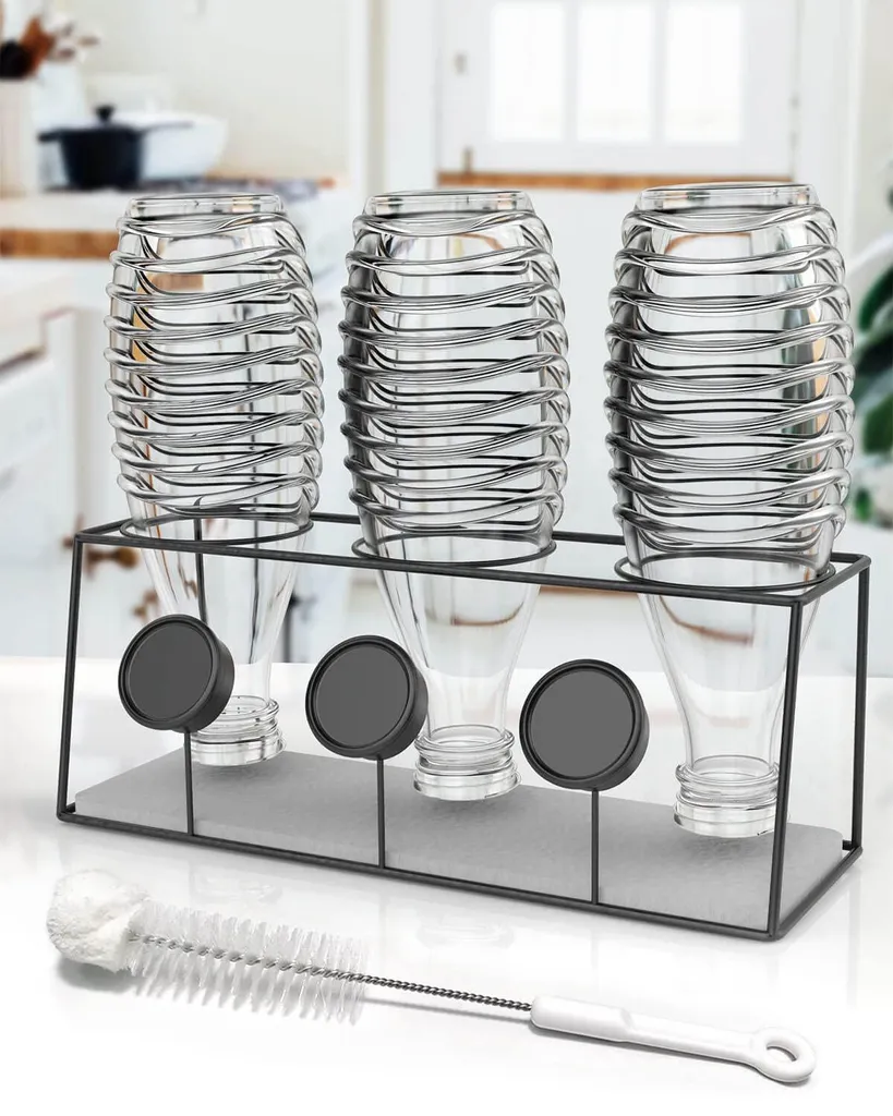 Support Égouttoir Bouteille SodaStream Duo Noir - Fini l'Eau qui Stagne