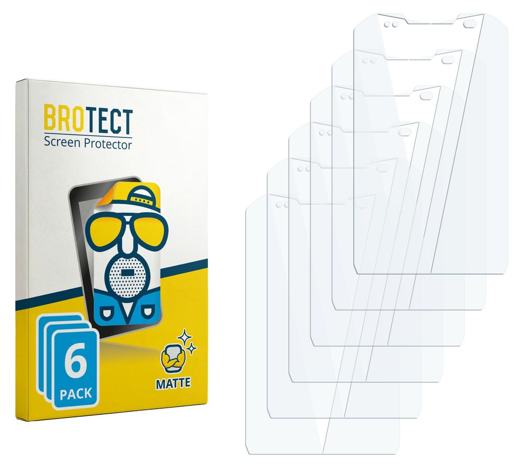 6x BROTECT Schutzfolie für Urovo RT40S Displayschutz Displayschutzfolie Folie Matt Entspiegelungsfolie