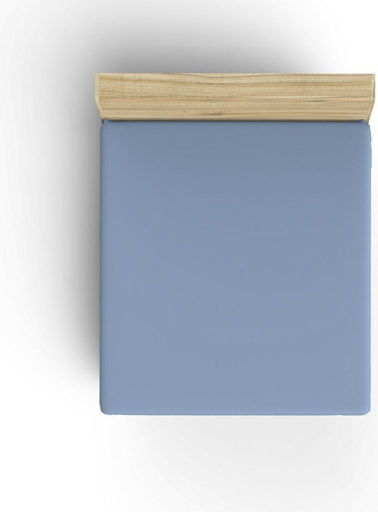 L'Essentiel Linge de Maison, Blue, Ranforce Single Small Spannbettlaken (FR), Blau, 100% BAUMWOLLE, 90 x 190+30 cm