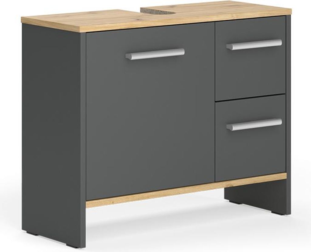 Waschbeckenunterschrank Vicco Karli Anthrazit 70.2 x 57 cm Produktbild 