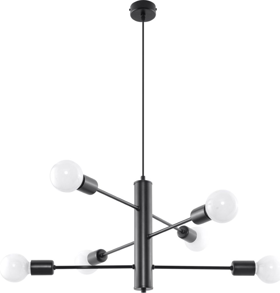 Kronleuchter DUOMO 6 6xE27 15W Stahl 85x60x60cm Sollux Produktbild 