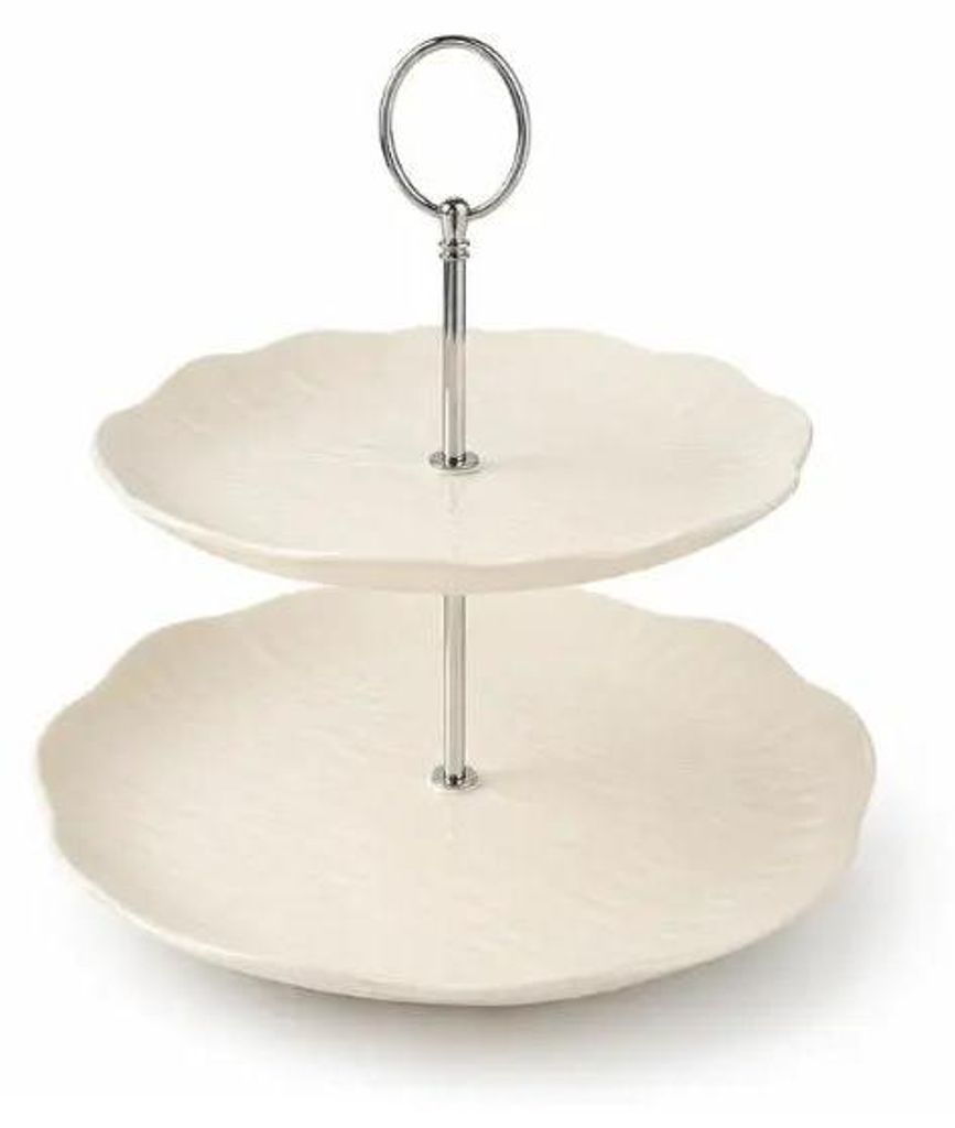 Bavary Etagere 2-stufig Beige, Ø 20,5 cm und Ø 27,3 cm Produktbild 