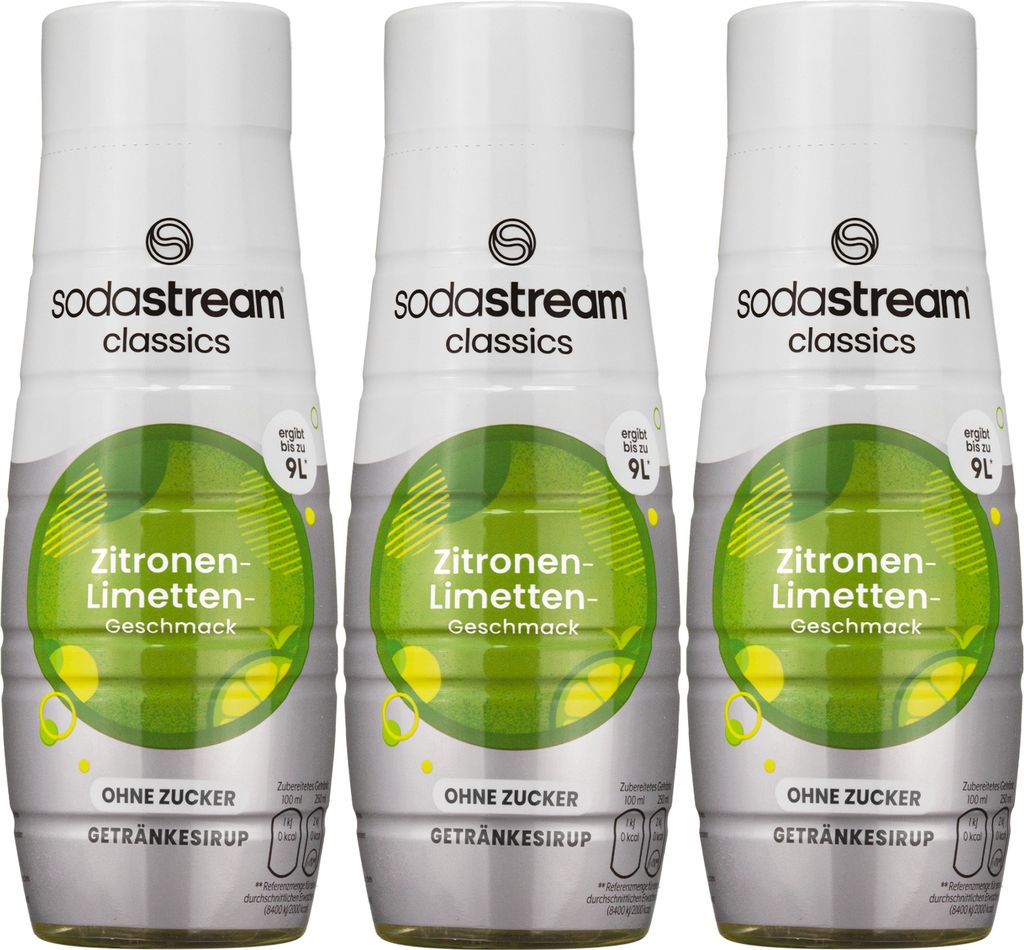 SodaStream Zitrone-Limette Zuckerfrei Sirup 440ml, 3 Stück Produktbild 