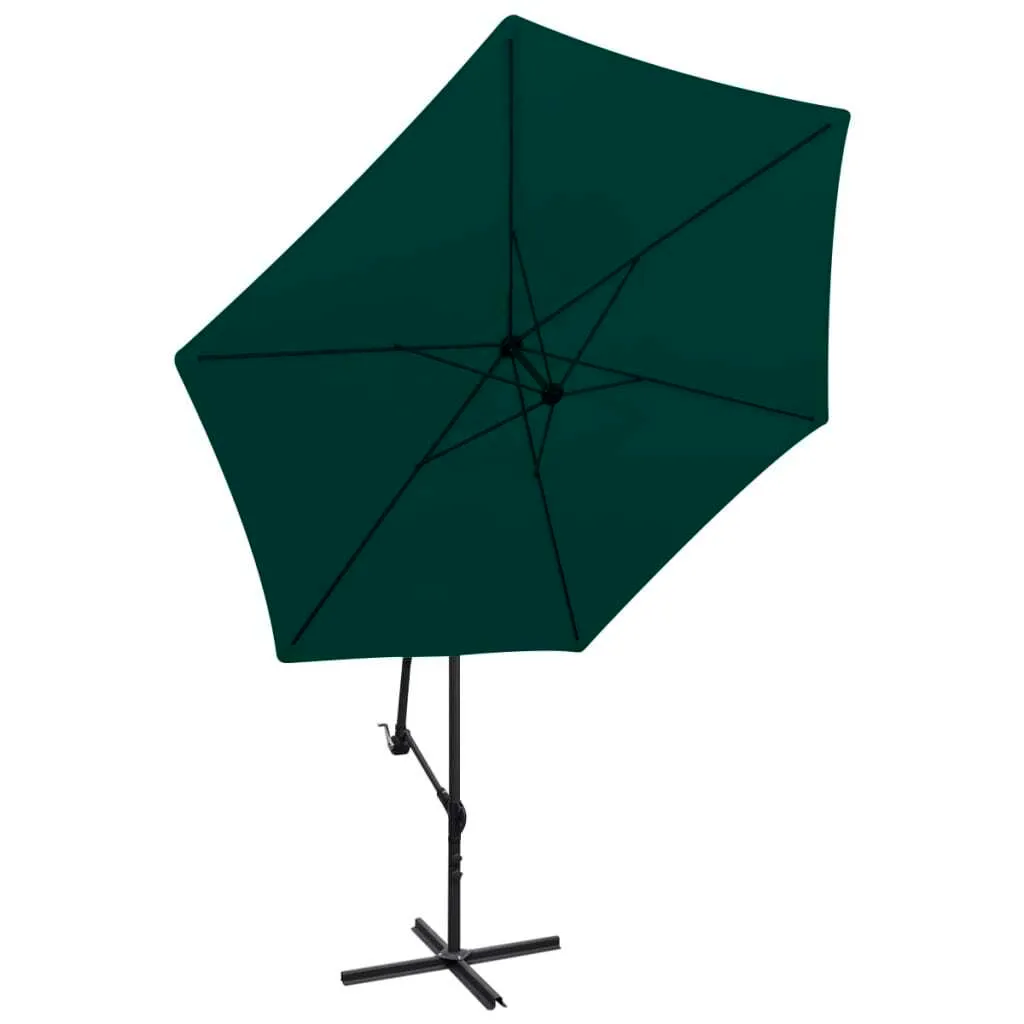 Ombrellone a Sbalzo vidaXL 3m Verde | Design Elegante per Terrazza