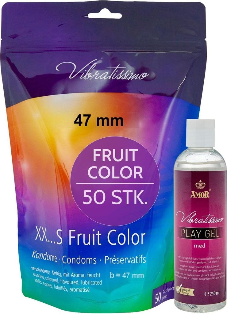 VIBRATISSIMO Kondomy Fruit Color 50 ks balení & lubrikační Obrázek produktu 