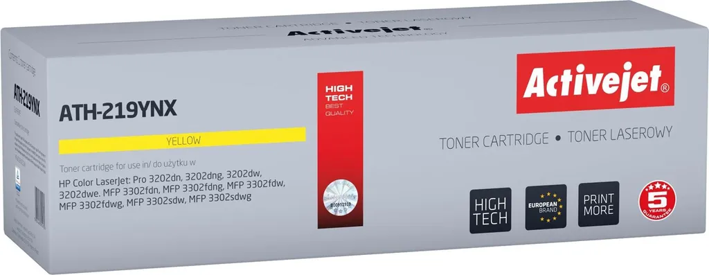 Toner jaune haute performance 2500 pages avec puce pour HP W2192X