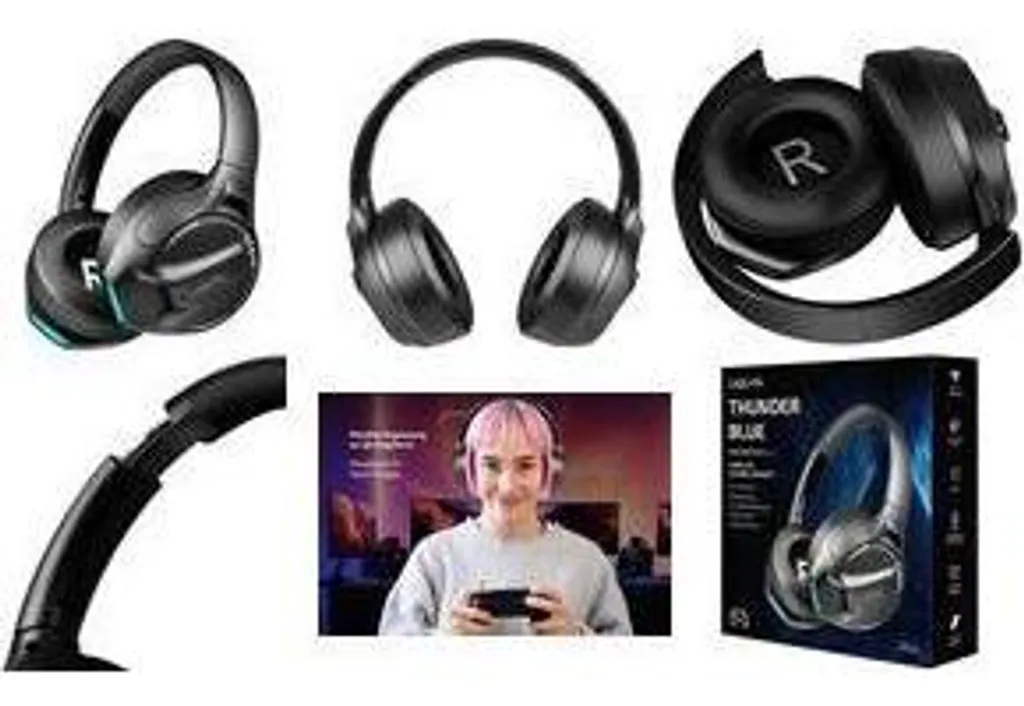Micro-casque gamer Bluetooth LogiLink BT0070 Thunder Blue sans fil premium
