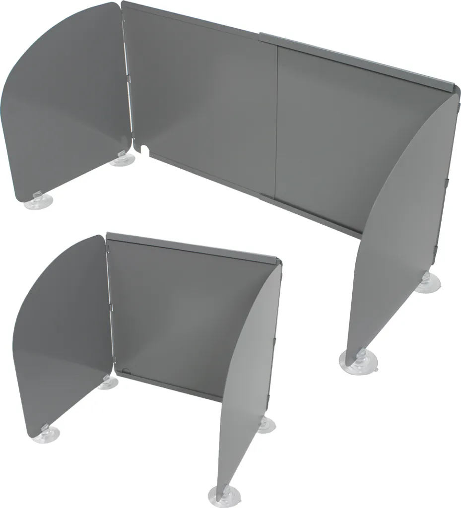 Pare-vent de cuisson réglable gris idéal pour camping-car et bateaux