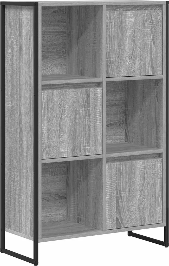 Libreria Moderna SYFAX™ Grigio Sonoma 68cm - Mobile Salvaspazio