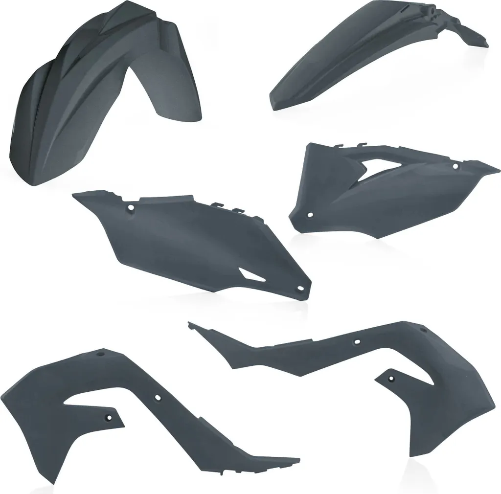 Plastiques moto Kit habillage ACERBIS 6 pièces gris métal KAWASAKI KX