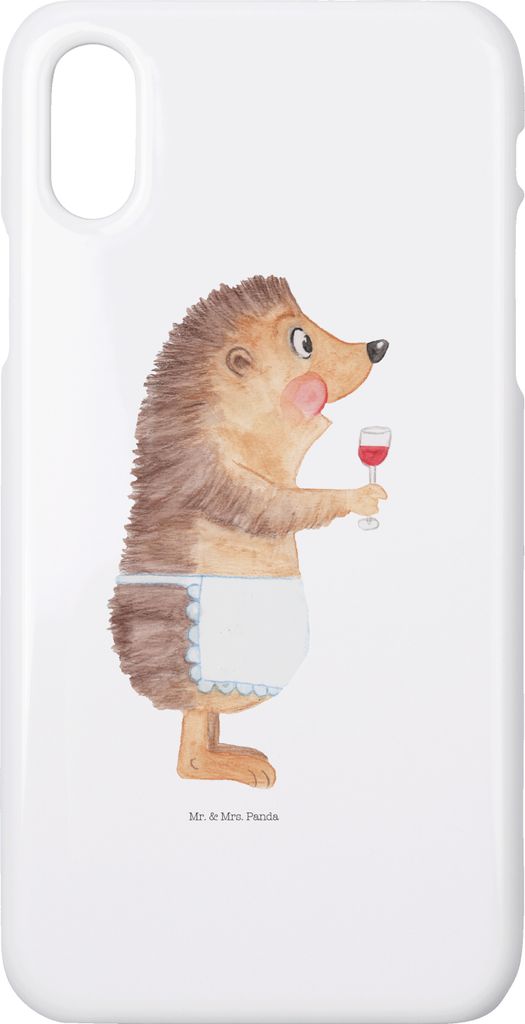 Mr. & Mrs. Panda Iphone 10 Handyhülle Igel Wein - Weiß - Geschenk, X, Handy, Weinglas, Cover, Lustige Sprüche, Weißwein, Weintrinker, Spruch, R...