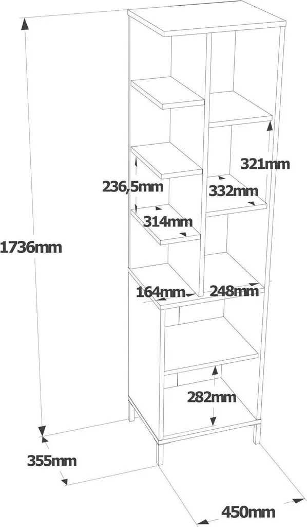 Armoire blanche multifonction Ramil 1 porte avec patères intégrées - 3