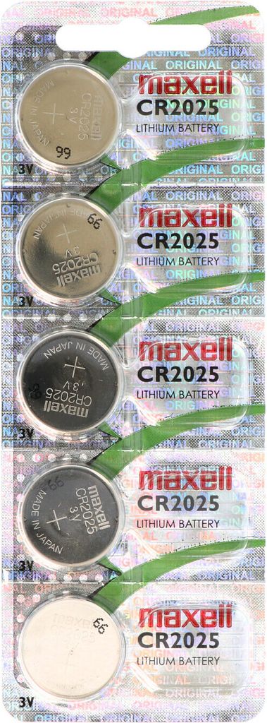 Maxell CR2025 Lithium Batterie IEC CR2025, 5er Set