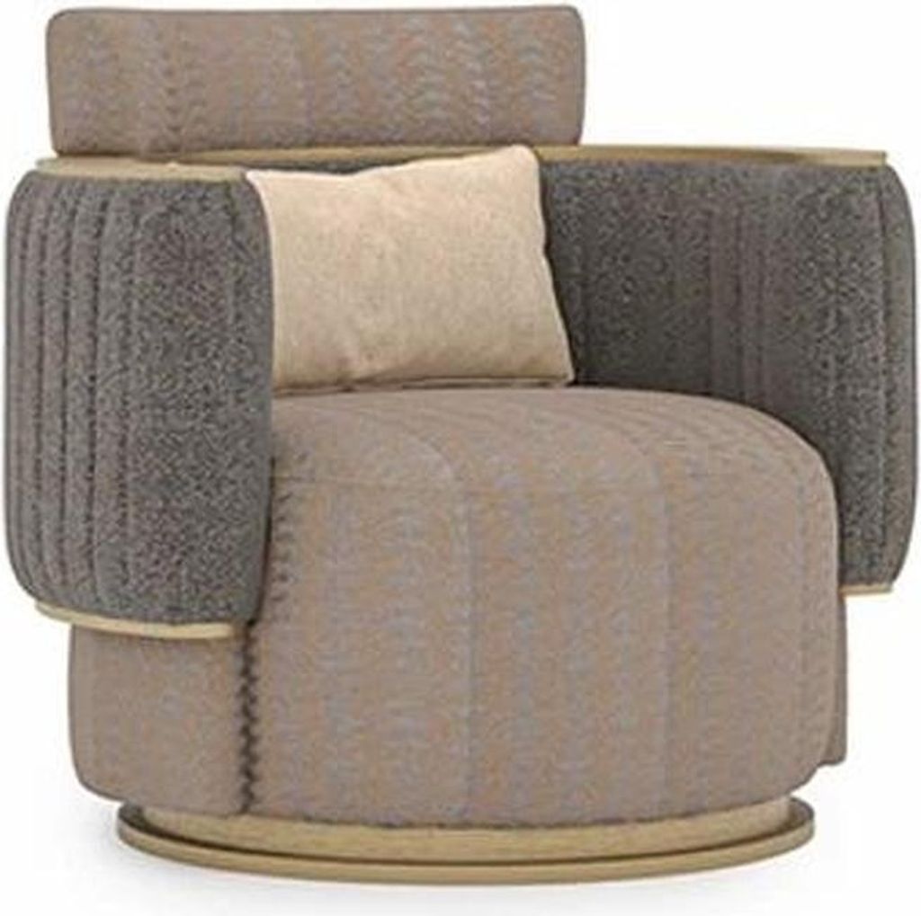 Wohnzimmer Einrichtung Grau Sessel Polster Textil Modern Polstermöbel Neu