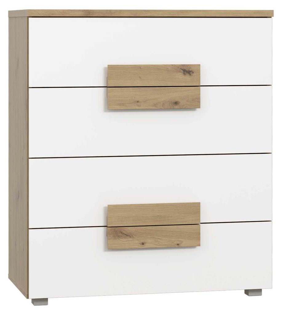 Schubladenkommode ARKINA Kommode mit 4 Schubladen in Artisan Eiche