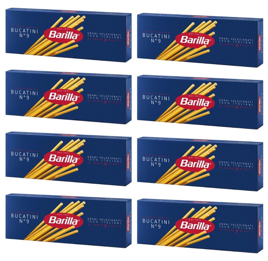 Pâtes Barilla : spaghettis épais « Bucatini » n° 9, 8 x 500 Image du produit 