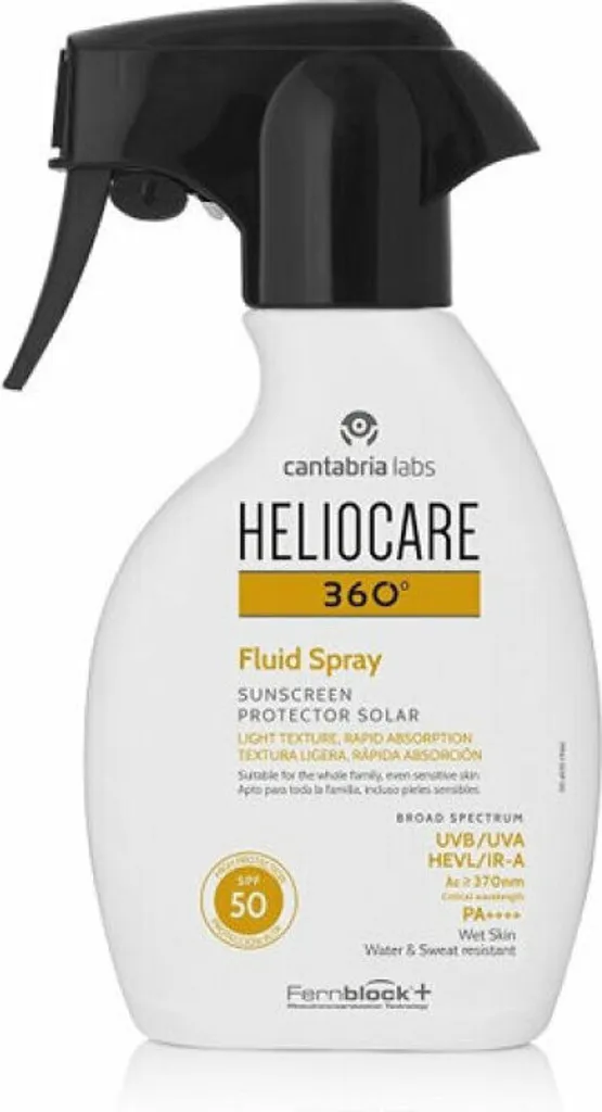 Spray Solaire Fluide SPF 50 Heliocare 360 pour Corps et Visage 250ml
