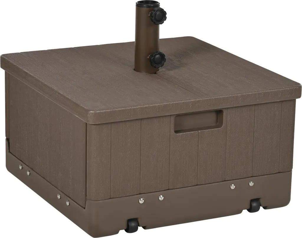 Support de parasol mobile pour terrasse avec jardinière et table basse