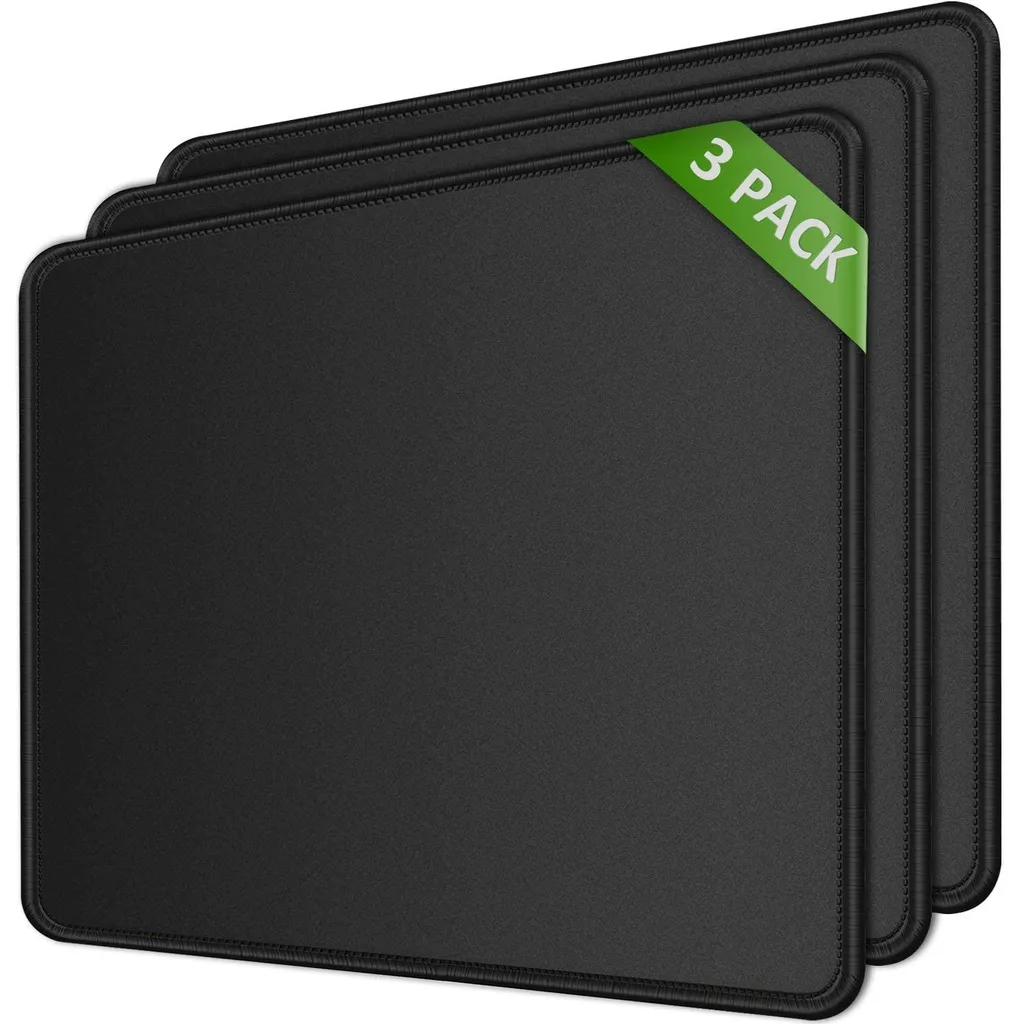 Fini les bords effilés avec ce tapis de souris lot de 3 antidérapant noir