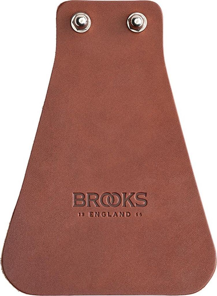 Brooks leather mud flap - antic brown