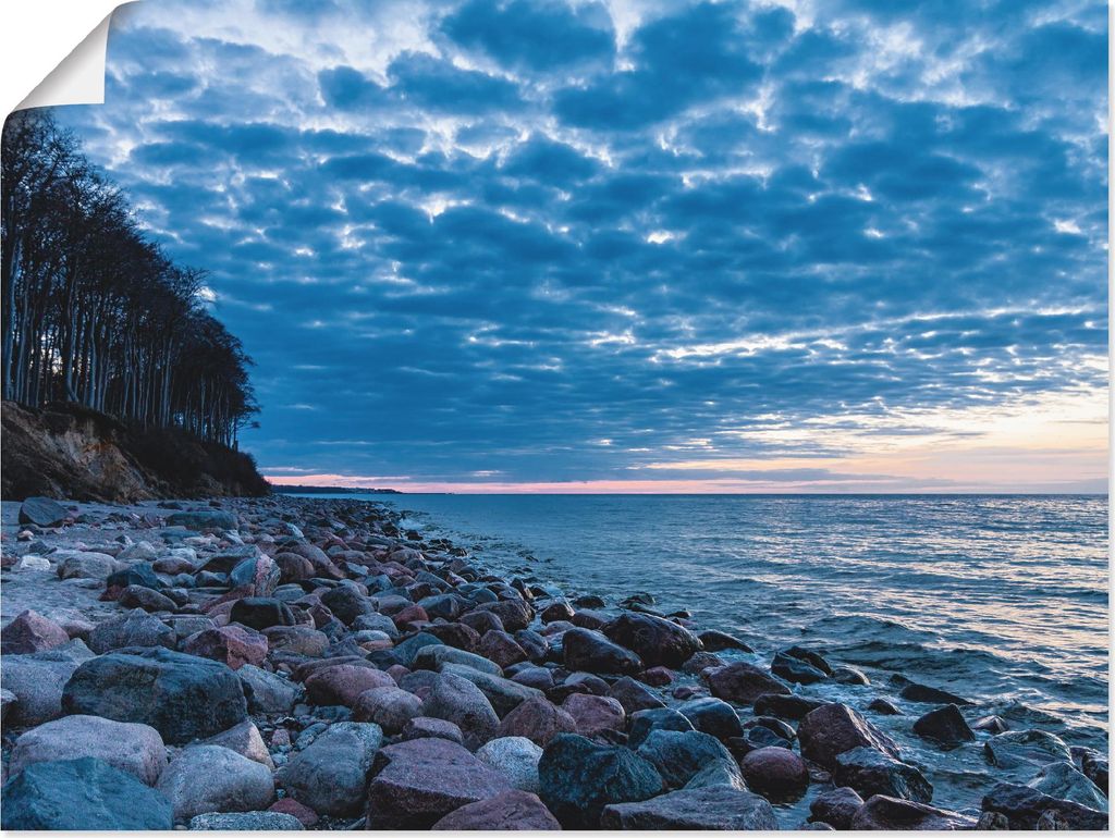 ARTland Poster Steine an der Küste der Ostsee I Größe: 60x45 cm