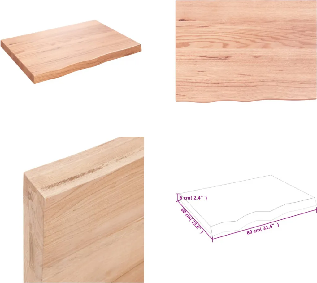 Mensola Galleggiante Rovere Chiaro 80x60 cm vidaXL | Arredo Premium