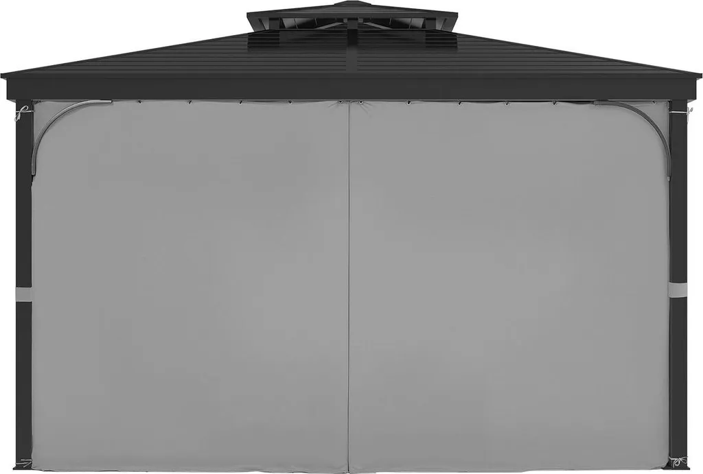 Tende Gazebo 10x10 Grigio per Famiglia | Privacy e Comfort in Giardino - 9