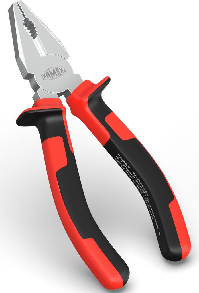 FAMEX 3043 Kombizange - mit zusätzlich induktiv gehärteten Schneiden - 160mm