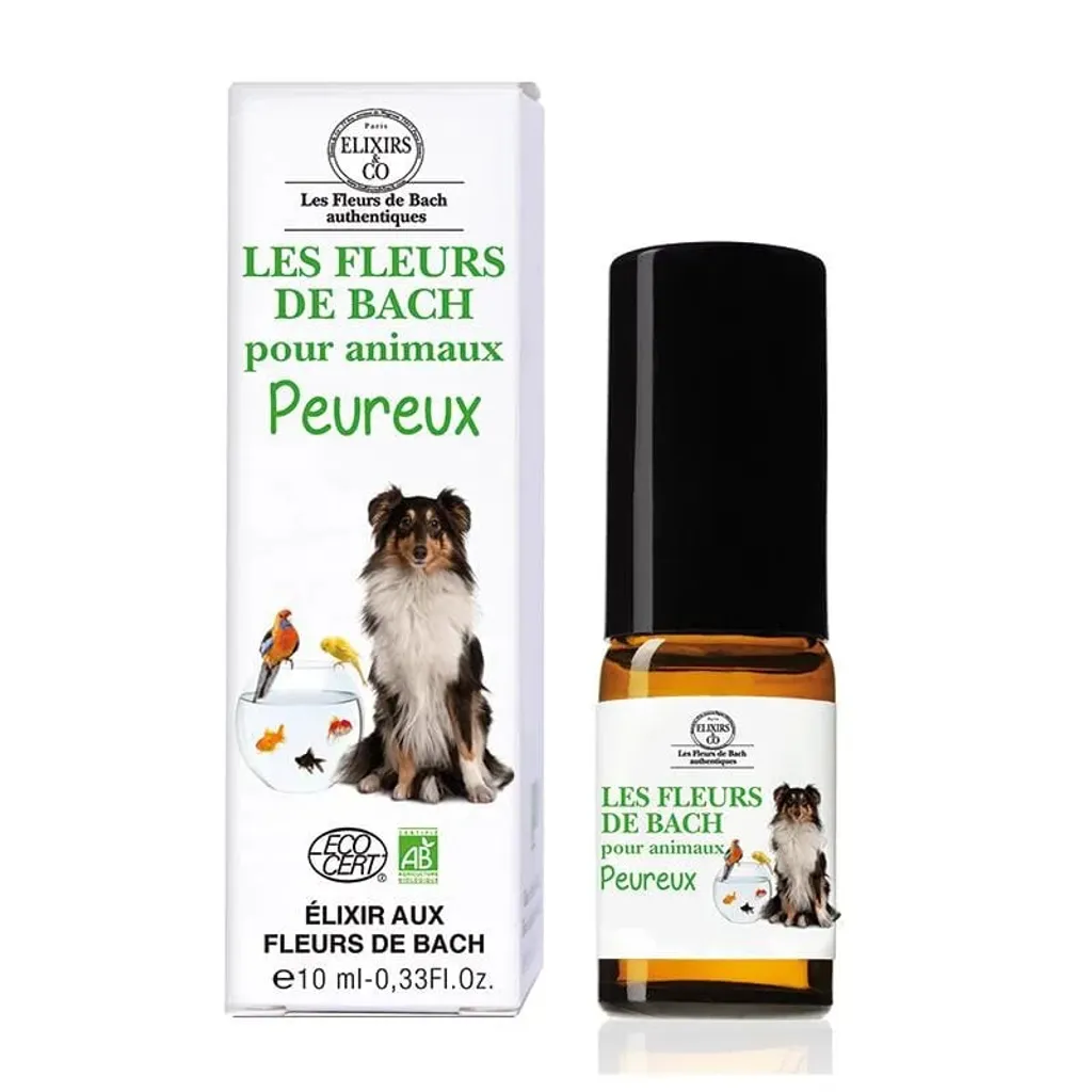 Bach Elixir Animaux Peur 10 ml - Gouttes Apaisantes Sans Alcool Pur