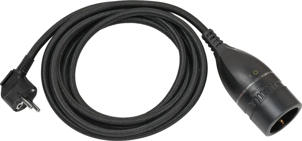Brennenstuhl 1161830030 Prolunga 5m con Interruttore Rotante Tessile