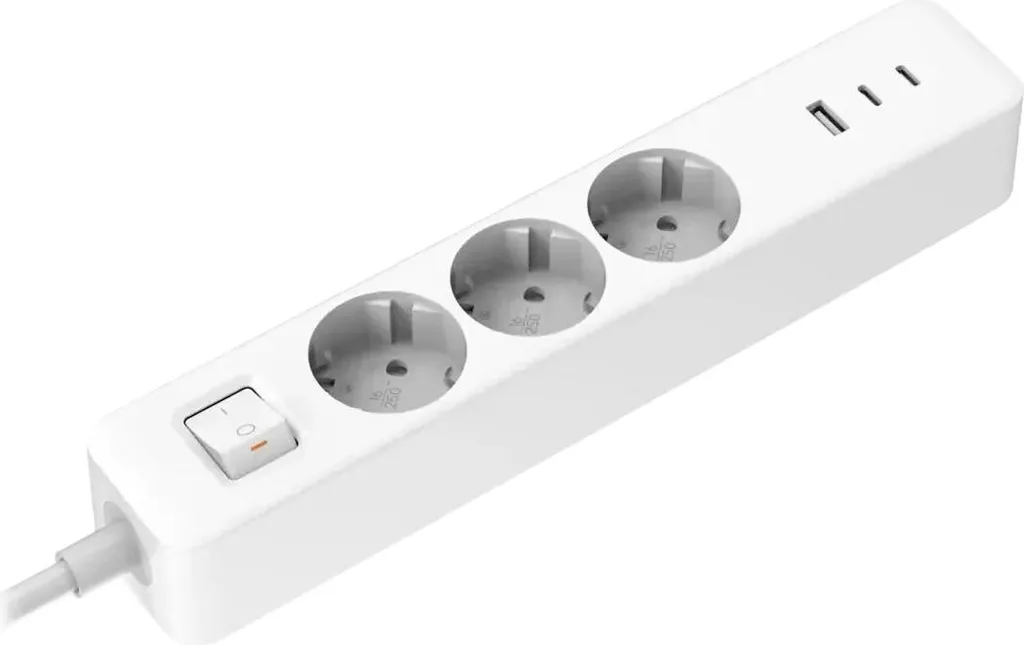 Station de Charge Xiaomi 20W Power Strip 2C1A EU avec Ports USB-C Intégrés