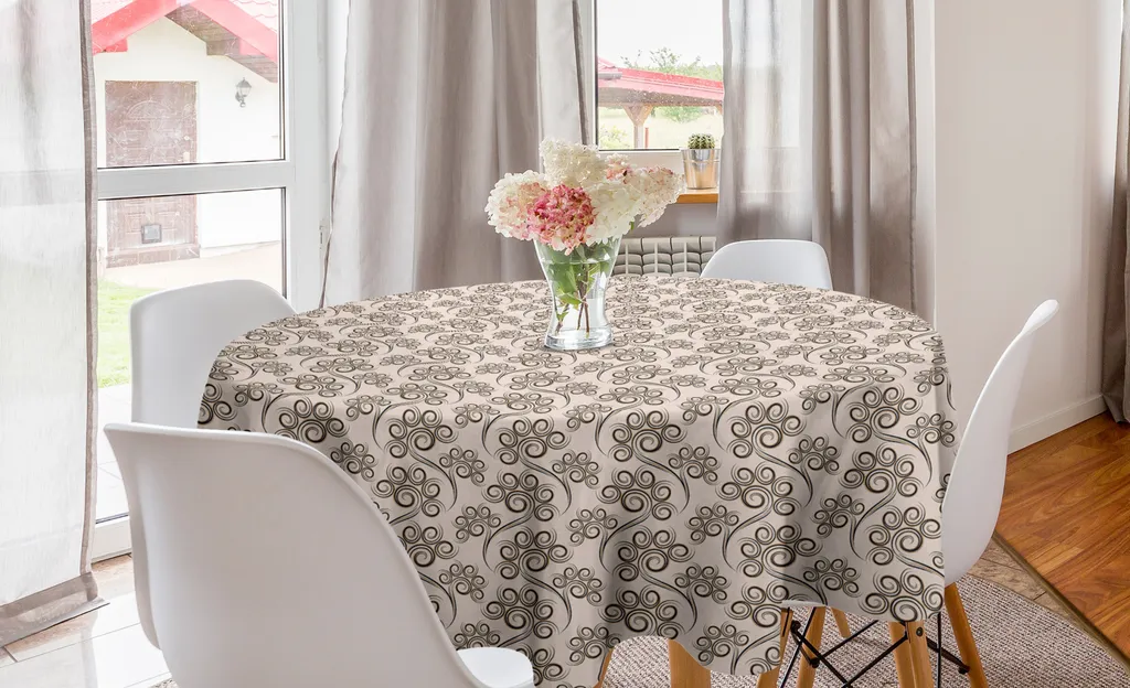 Decorazione Tavola Astratta ABAKUHAUS | Tovaglia Rotonda Brown 150cm