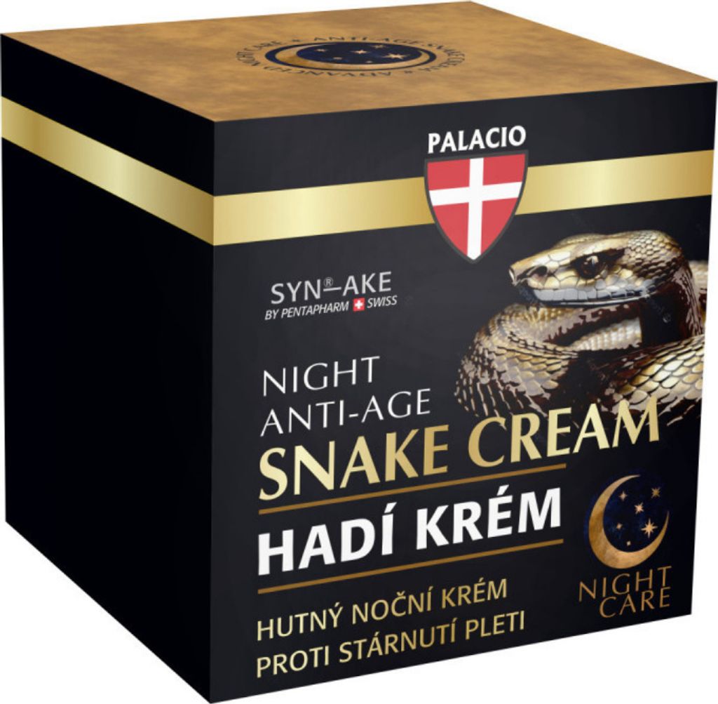 PALACIO Schlangengift Nachtcreme gegen Falten 50 ml – für die Verjüngung reifer Haut mit SYN-AKE Anti-Aging-Wirkstoff