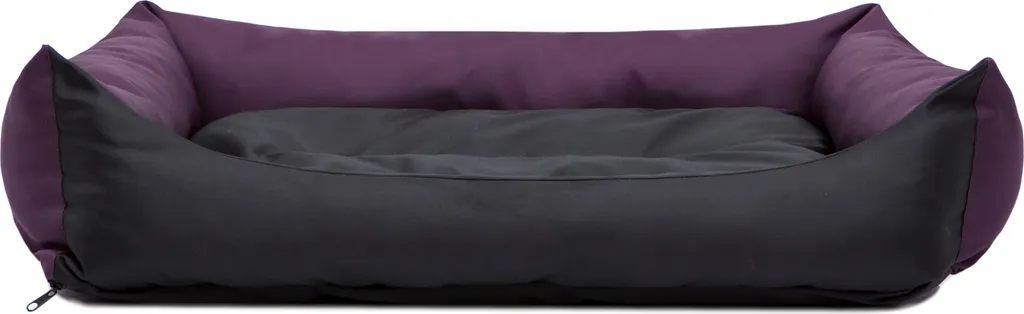 Cuscino Cani Pontes Eco 62x43x15 cm Viola Nero - Lettino Cane Taglia L