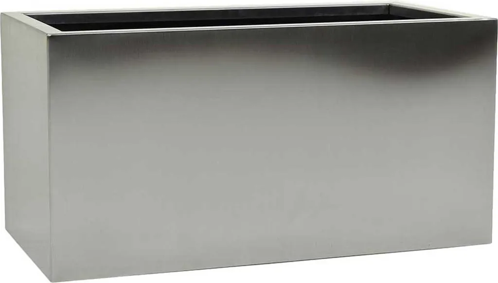 VIVANNO MAXI Bac à plantes 60x30x30 cm en acier inoxydable brossé
