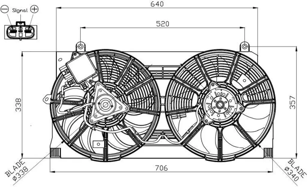 Ventilateur de moteur électrique pour Leaf ZE0 modèle thermique