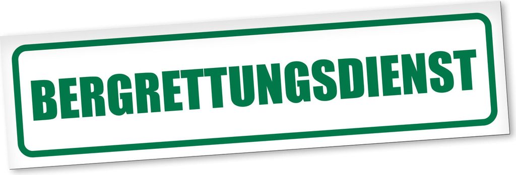 PantherPixel Bergrettungsdienst Magnetschild Auto Alpen Höhenrettung Magnetfolie Geschenkidee 60 x 16 cm REFLEKTIEREND