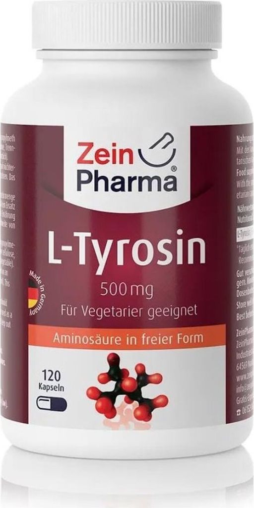 Zein Pharma L-Tyrosin, 500 mg, 120 Kapseln 13768 Produktbild 